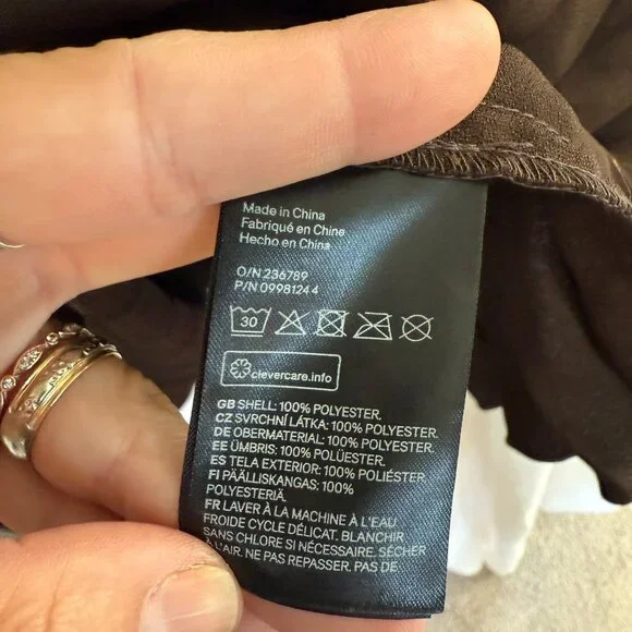 H&M Long Skirts Women's Brown Medium Pleated High Elastic Waist Classic Comfort - Picture 4 of 5